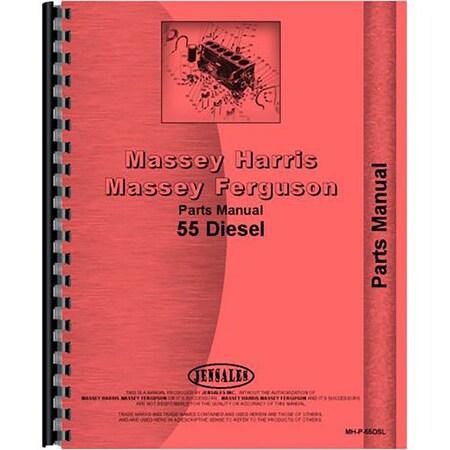 Aftermarket Tractor Parts Manual Fits Massey Harris and Fits Massey Ferguson 55 DIESEL RAP78858